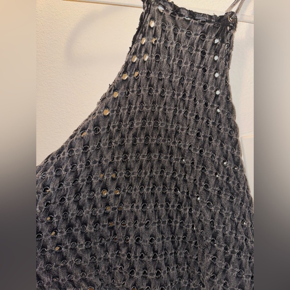 We the free women’s black hole distressed tank boho grunge beach PS festival - Picture 3 of 9